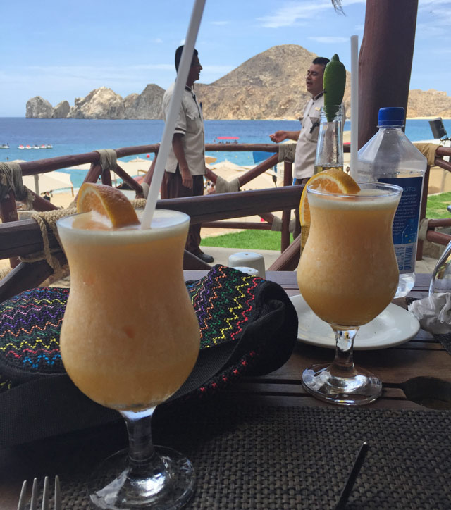 Beverages at Villa del Arco Beach Resort in Cabo San Lucas, Mexico