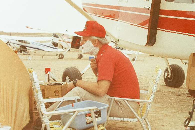 Keith shaving in camp - Baja California 1972
