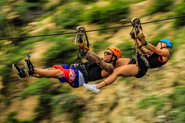 Zip-lining at Wild Canyon Adventures