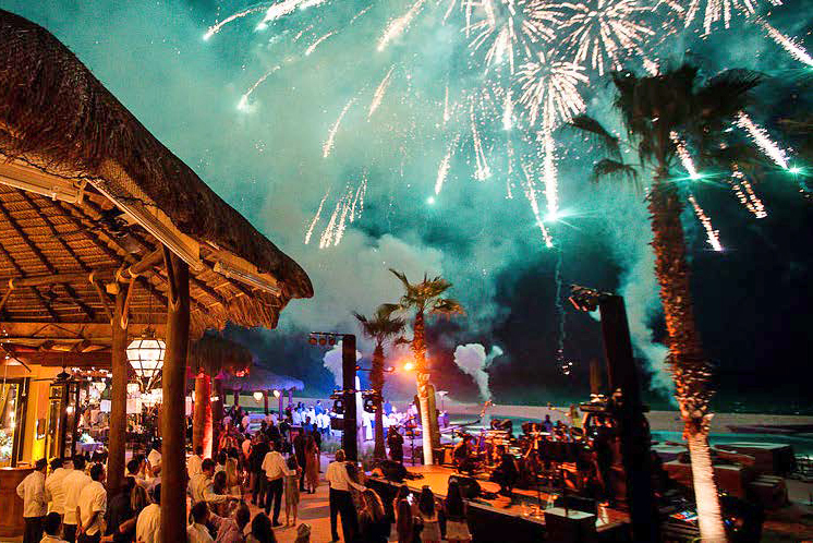 New Years Eve fireworks in Cabo San Lucas Mexico