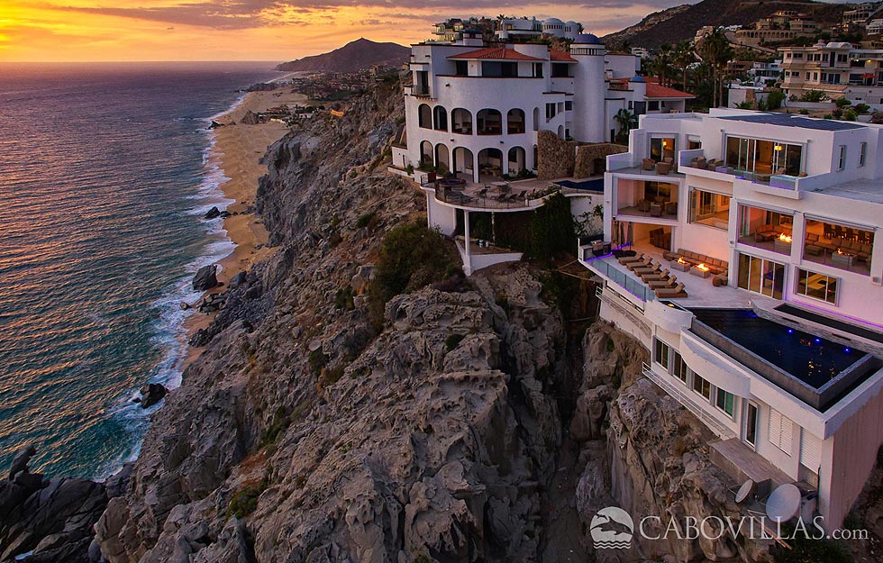 Luxury vacation rental in Cabo San Lucas Mexico with spectacular hillside ocean views of the Pacific
