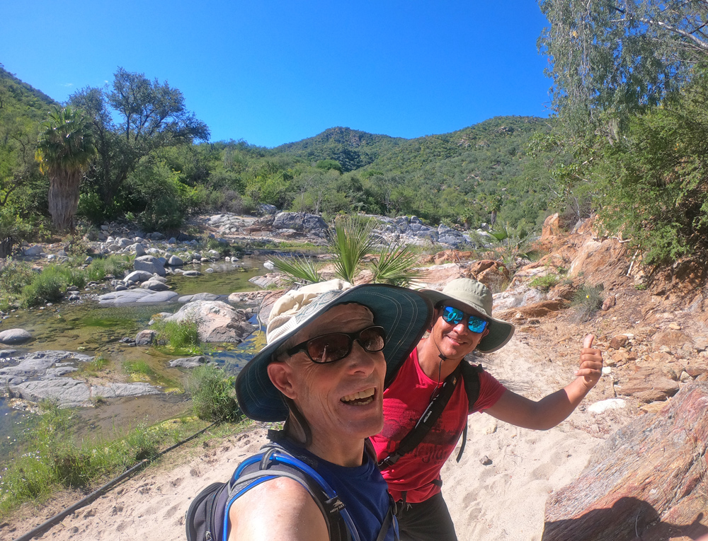 Desert hot springs and freshwater pools in Baja California Sur