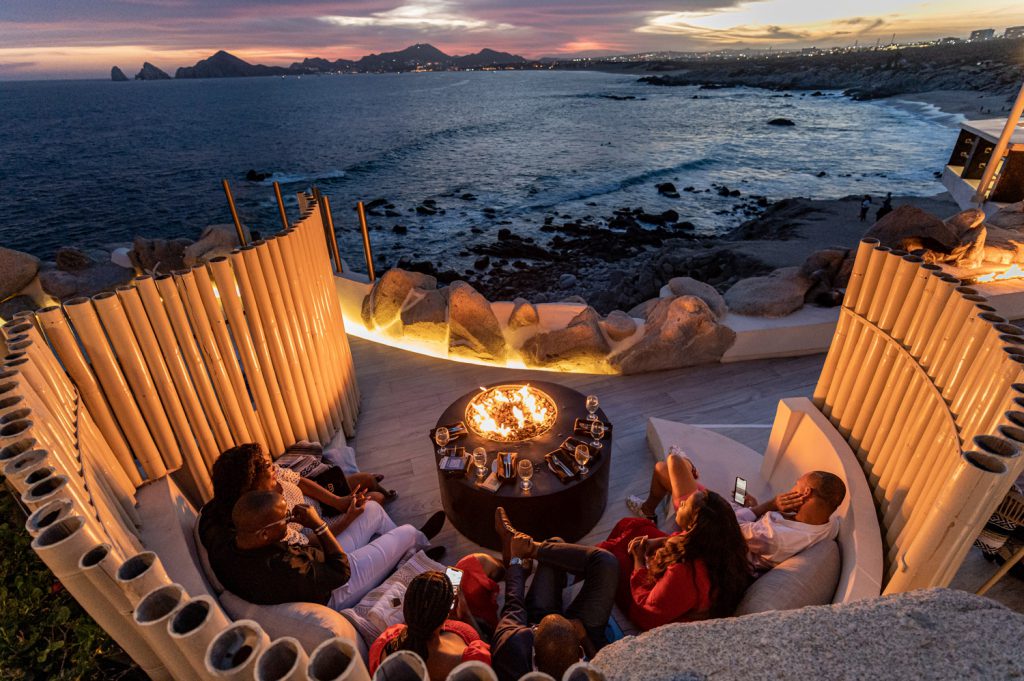 Celebrations at Sunset Monalisa fine dining restaurant in Cabo San Lucas