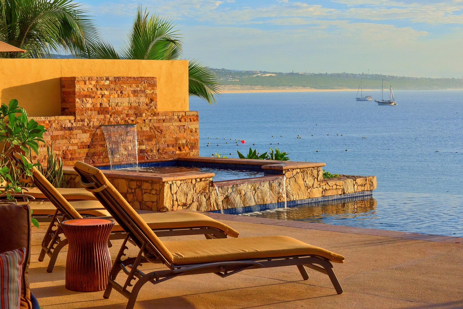 Beachfront luxury vacation rental on Medano Beach in Cabo San Lucas Mexico