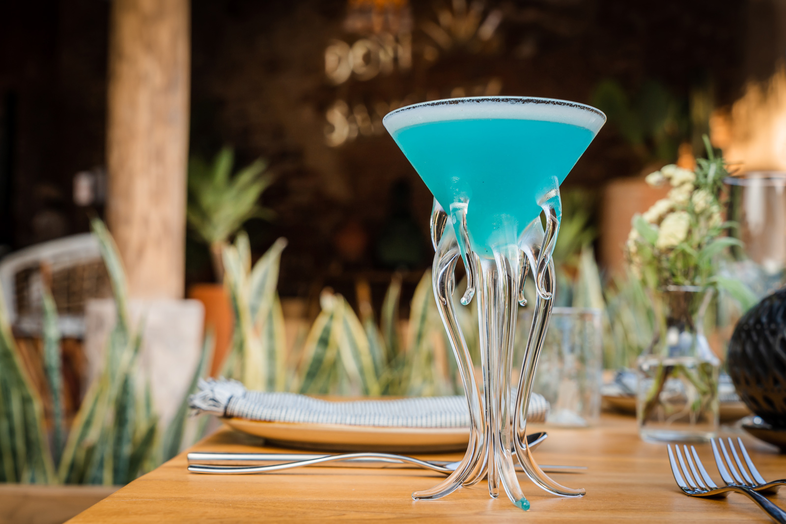 Fine dining restaurant cocktails and wine list at Don Sanchez in San Jose del Cabo