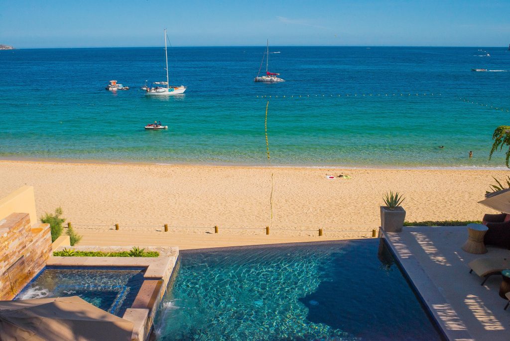 Beachfront luxury vacation rental on Medano Beach in Cabo San Lucas Mexico